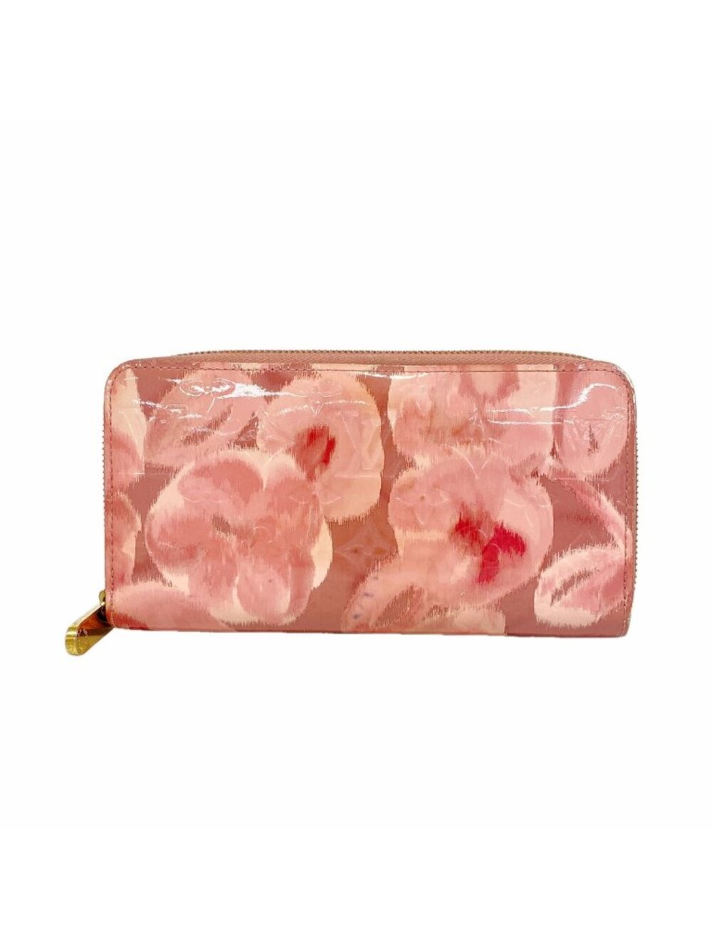 Louis Vuitton Wallet Vernis Ikat Flower Zippy Rose Vereur